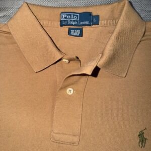 Polo Ralph Lauren Men's Classic Fit Tan Polo Shirt Size L